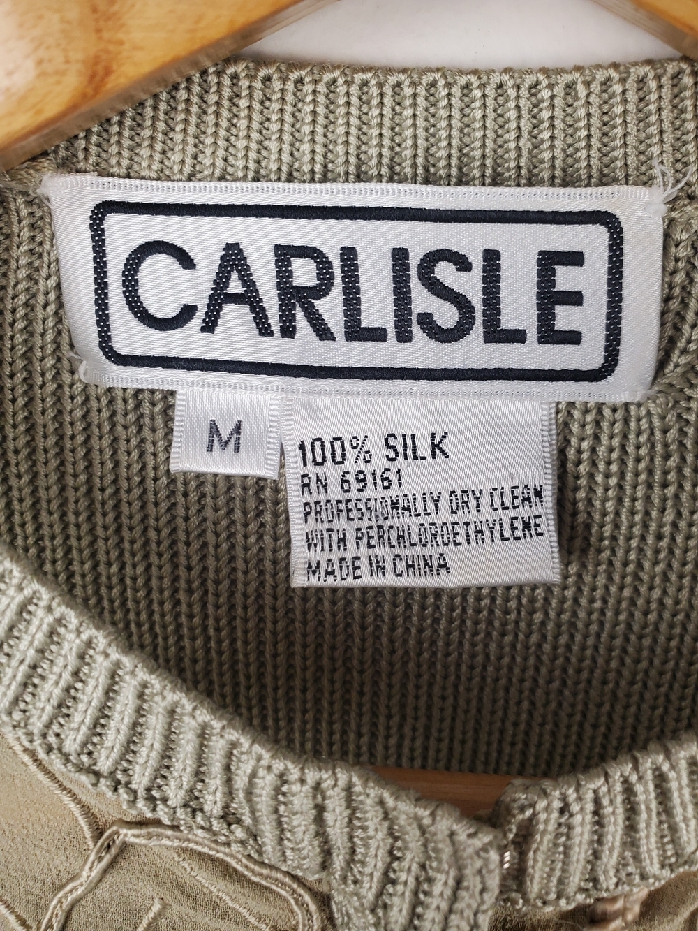Vintage CARLISLE 100% Silk Sea Life Embroidered Cardigan Jacket Med. #353 - Picture 3 of 10
